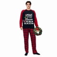 thumbnail image 3 of LuLiaMenton Family Christmas Pajamas, Red Black Plaid Jesus Season Matching Sleepwear, 8-9Y-Kid, 3 of 6