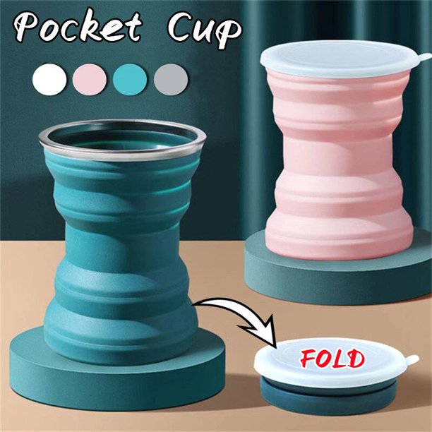 Tasse à thé portable en silicone pliable, bouteille d'eau réutilisable, tasse à café, tasses écologiques, camping touristique, voyage sportif télescopiqueWhite320ml He Qiyong unisex