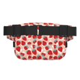 thumbnail image 3 of Kdxio Red Strawberry Crossbody Double Layer Waist Bag Belt Bag for Unisex Fanny Pack Fashion Waist Packs for Hiking Running Shopping Traveling, 3 of 9
