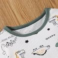 thumbnail image 3 of Kmbangi Children Dinosaur Print Clothes Set, Ribbed T-shirt+Short Pants, 3 of 9