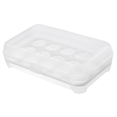 

15 Compartment Refrigerator Egg Box White Drill Bits Storage device White Eguiwyn Clearance!