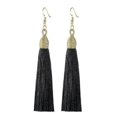thumbnail image 2 of Pendientes largos con borlas 2022 para mujer, estilo bohemio, con flecos colgantes, color beige, 2 of 4