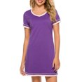thumbnail image 1 of Vestido de tumbona para mujer, camisones sueltos de manga corta, pijamas para descansar MABOTO Vestido, 1 of 7