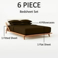 thumbnail image 4 of ABORN 800-Thread-Count, 100% Egyptian Cotton, 6 PC King Chocolate 12" Deep Pockets, 4 of 8