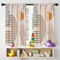 thumbnail image 5 of Blackout Kids Curtains,Brown Boho Geometric and Plant Pattern Childrens Insulated Curtains Set Of 2,Bedroom Essentials,Toddler Room Decor 42x54in(106x137cm), 5 of 5