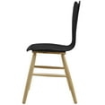 thumbnail image 4 of Modern Contemporary Urban Design Dining Kitchen Room Side Chair, Set of Four, Wood, Black, 4 of 5