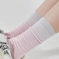 thumbnail image 4 of Tauxra Tube Socks Women,Color Pattern Lightweight Style Airy Mid-Calf Socks with Bunchable Look,Womens Ankle Boot Socks, 4 of 5