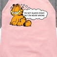 thumbnail image 3 of Garfield - Not Always Right - Toddler And Youth Girls Raglan Graphic T-Shirt, 3 of 5