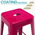 thumbnail image 5 of Stackable Bar Stools Set of 4, 24 Inch Metal Counter Height Stools for Indoor Outdoor Kitchen Patio Classroom Garden, Industrial Barstools (Hot Pink), 5 of 9