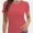 Coral red, variant on Women's Basic Short Sleeve T-Shirts - Crewneck Casual Tees for Summer