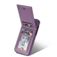 thumbnail image 3 of Dteck Case for Apple iPhone 15 PU Leather Wallet with Card Holder, Flip Cover Kickstand Card Slots Double Magnetic Clasp Shockproof Heavy Duty Protective Case, Purple, 3 of 6