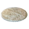 thumbnail image 5 of Soho Luxurious Faux Sheepskin Round Shape White with Brown Tips Shag Area Rug, 5 of 5
