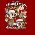 thumbnail image 2 of Women's Lost Gods Meowy and Bright Christmas Graphic Tee Red 2X Large, 2 of 4