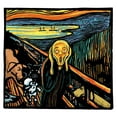 thumbnail image 2 of Chameleon Design, Inc. 21x20 White Modern Wood Framed Museum Art Print Titled - Munch Dog, 2 of 4