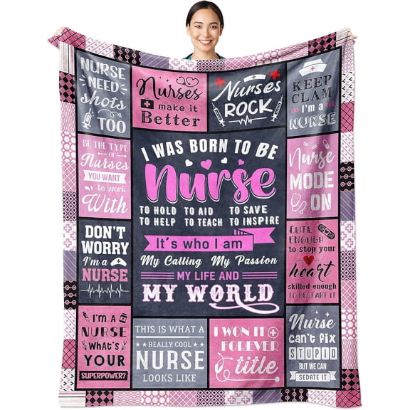 LHSHID Nurse Gifts for Women Rn Gifts for Nurses Christmas Nurse Practitioner Gifts for Women Nursing School Gifts for New Nurses Nurse Appreciation Gifts Nurses Week Gifts Throw Blankets 50x60in