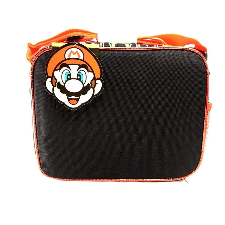 【Nintendo】スーパーマリオ　ドカンスナックボウル Nintendo Super Mario World Lunch Bag, Black/Red, Zipper