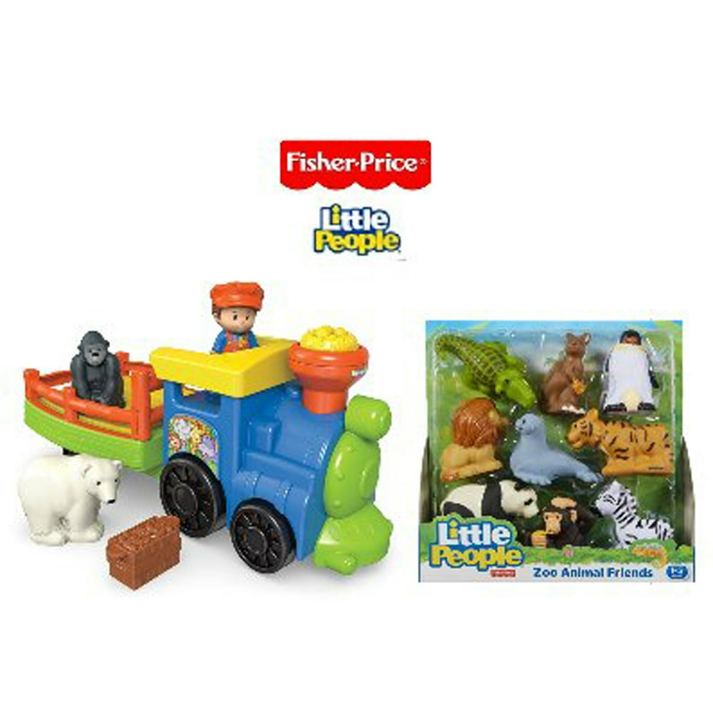 Little People Fisher Price Choo Choo Zoo Train and Zoo Animal Friends Gift Set Bundle Walmart