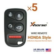 5 Xhorse Universal Wire Remote Honda Style 4 Buttons Separate XKHO03EN