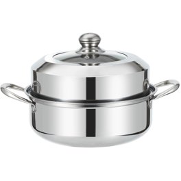 Cuiseur vapeur à 3 étages, Pot à cuire à la vapeur en acier inoxydable, pour la cuisson des aliments, cuisson à la vapeur, revêtement antiadhésif, 28 cm, cuisine, convient à l'induction