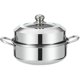 thumbnail image 1 of Set of Double Layer Food Steamer Stainless Steel Steaming Pot Steaming Basket Thickened Pot, 1 of 4