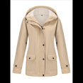 thumbnail image 3 of Chaqueta Impermeable para Mujer, Cortavientos con Capucha, Ideal para Senderismo, Viajes y Actividades Al Aire Libre. Albaricoque L, 3 of 7