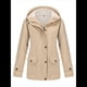 thumbnail image 3 of Chaqueta Impermeable para Mujer, Cortavientos con Capucha, Ideal para Senderismo, Viajes y Actividades Al Aire Libre. Albaricoque M, 3 of 7