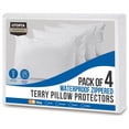 thumbnail image 1 of Protector de almohada Utopia Bedding, tamaño king, impermeable, con cierre, 1 of 8