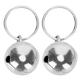 thumbnail image 1 of 2pcs Résistant à la Rouille Antiperdus Cloches de Cuivre Son Croustillant Décoration Col Rond pour Chien Chat (Argent), 1 of 9