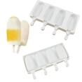 thumbnail image 3 of Jinsinto 1/2/4pcs Silicone Ice Cream Molds With 4 Cavities Reusable Classic Non-stick Oval Mold, 3 of 5