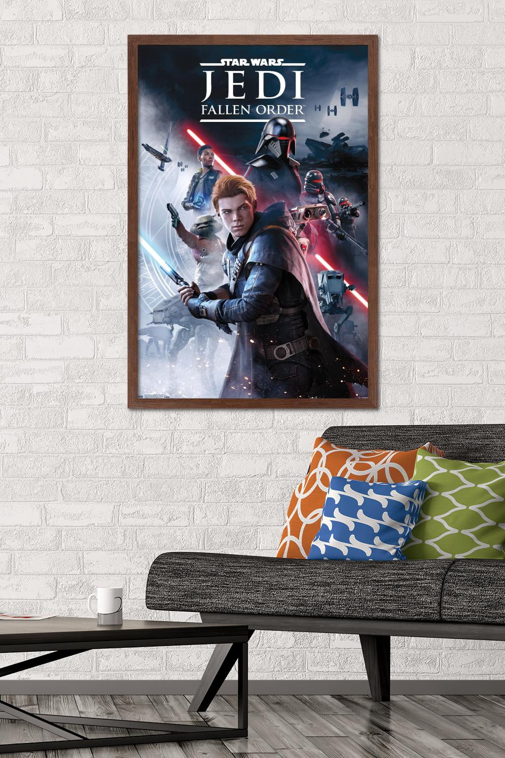 Star Wars: Jedi Fallen Order - Key Art Wall Poster, 22.375" x 34", Framed