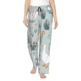 thumbnail image 2 of Kdxio Women's Comfy Stretch Goose and Doodle FlowersPrint Drawstring Pajama Pants-Small, 2 of 9