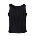 thumbnail image 5 of Levmjia Women Tank Top Oversized Camisole Sleeveless Round Neck Solid Color Summer Casual Comfortable Stretchy Soft Fabric Daily Wear Fashion Blouse, 5 of 6