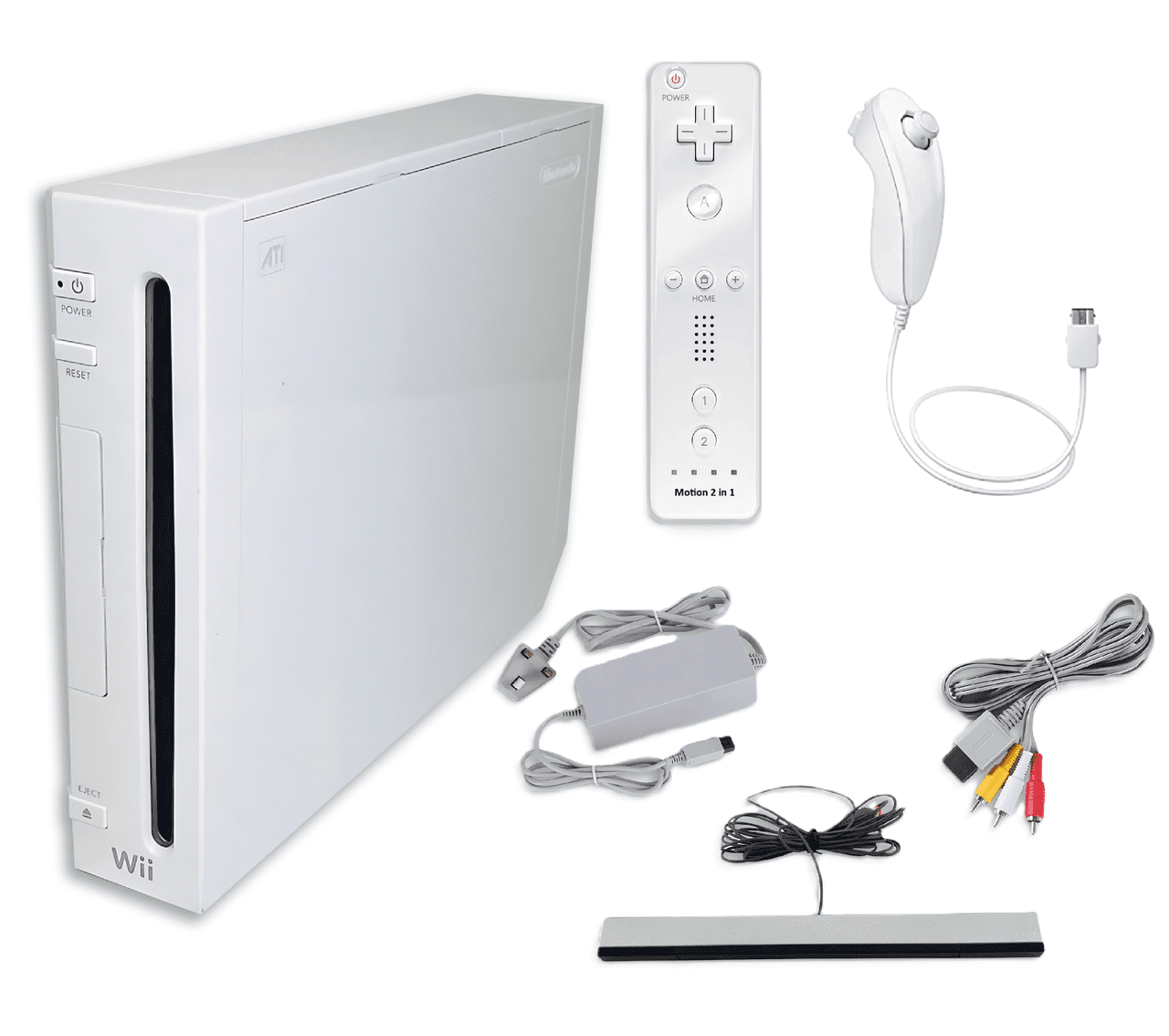 Wii ホワイト Nintendo Wii White Console, Refurbished Game System, Motion Gaming