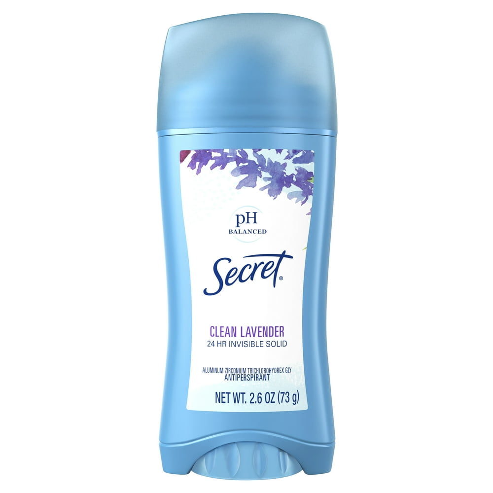 Secret Invisible Solid Antiperspirant and Deodorant, Clean Lavender, 2.