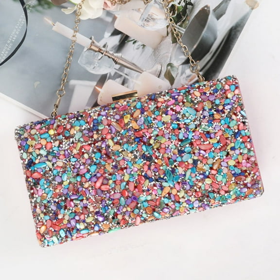Soimiss sparkly clutch evening bags Multi PU 1Set for Women Party