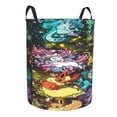 thumbnail image 2 of Cestas para ropa sucia de Pikachu, bolsas plegables con asas, cesto de almacenamiento redondo plegable, 2 of 8
