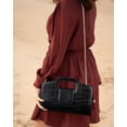 thumbnail image 6 of Women Crocodile Pattern PU Leather Crossbody Bag Flap Top Handle Bag Handbag, 6 of 7