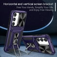 thumbnail image 3 of TECH CIRCLE Case for Samsung Galaxy S23+ Back Cover with Magnetic Kickstand + Metal Ring Holder + Lens Cover, Shockproof Hybrid PC+TPU Covers [360° Rotating Bracket] [Corner Protection] - Purple, 3 of 8
