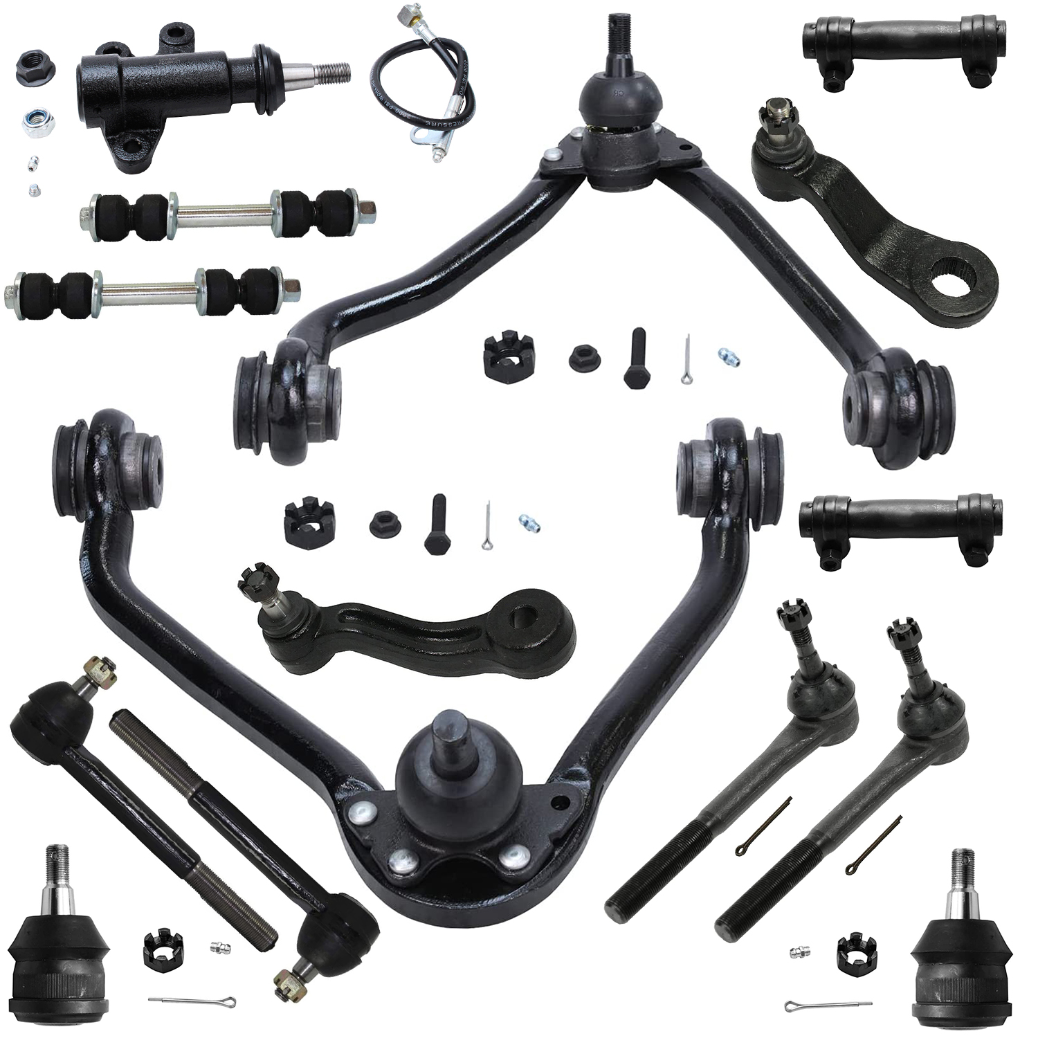 Detroit Axle Front Control Arms Tie Rods Sway Bar Links Suspension