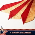 thumbnail image 6 of G128 5 Pack: American USA Tea-Stained Windsock | 60 Inch | Embroidered 420D Polyester | Patriotic Decor, Embroidered Design, Indoor/Outdoor, Brass Grommets, 6 of 8