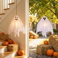 thumbnail image 4 of Halloween Hanging Ghost Decor, 25" White Ghost Pendant Ornaments,Outdoor Indoor Halloween Decor for Porch,Tree,Yard,Window,Garden,Spooky Flying Ghosts Props, 4 of 7