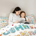 thumbnail image 5 of Castle Fairy Personalized Initial Alphabet 2Pcs Bedding Comforter Set for Teens Women Men,Cartoon Number Twin Comforter Sets,Plaid Stripes Stars Print Breathable Bedding Set, 5 of 8