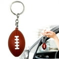 thumbnail image 2 of Sunxin Hangs Keychains Keychain Keychain Football Pendant American Pendant Simulation Competition Keychains Keychain for Women (Orange 1 Size), 1× Mini Simulation Rugby Keychain Pendant, 2 of 9