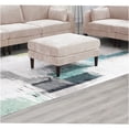 thumbnail image 3 of JERFIT Modern Blush Pink Ottoman with Soft Cushion Top and Sturdy Wood Legs for Living Room, Bedroom, or Entryway, 3 of 6