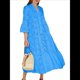 thumbnail image 2 of Vestido Bohemio con Cuello en V, Mangas Acampanadas y Bordado de Encaje para Mujer (2025) Azul M, 2 of 9