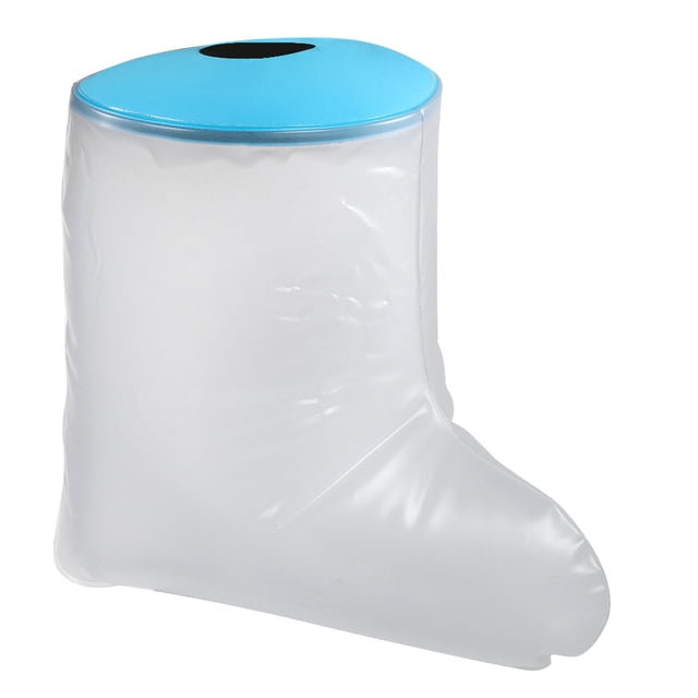 Housse de Protection Imperméable pour Pieds de Douche, Pieds Adultes avec Bagues en Matériau Bleu de Plongée PVC Manchon de Protection de Douche 31cm
