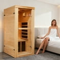 thumbnail image 6 of Genreen Sauna Room,Sauna with Bluetooth, Home Spa Sauna,Two person Far infrared old fir outdoor sauna room, 6 of 6