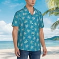 thumbnail image 3 of Balery Sea Turtle Camisas hawaianas de manga corta para hombre, camisas playeras de corte holgado, camisas de vacaciones con botones,3X-Large, 3 of 7