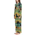 thumbnail image 2 of FORMRS Womens Pajama Set Long Sleeve Top and Pants with Pockets Soft Comfy Lounge Sleepwear, Sizes S-2XL, Floral Black Cats Pattern, 2 of 7