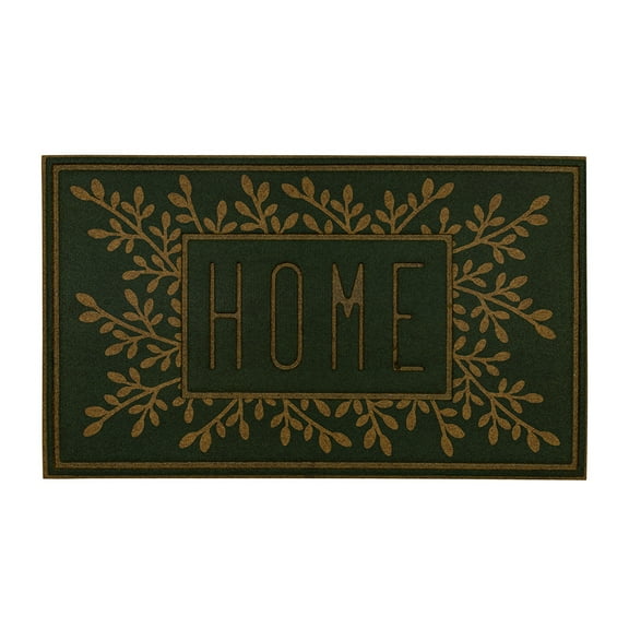 Mainstays Home Garden Polyester Doormat, Sage, 18" x 30"